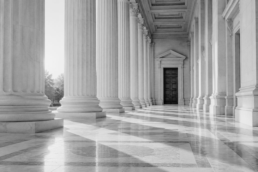 Columnas de un edificio judicial